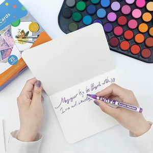 100 cartes postales aquarelles couleur naturelle 300 g/m² 100 % coton 4x6 pouces vierges coins arrondis A3/A4/A5 pressées à froid - Product Image 6