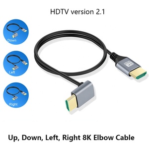 Cable HDMI 2.1 Versión 8k, Adaptador de Conexión en Ángulo, Cable de Datos HD para Computadora, TV, Monitor, Pantalla, Proyector - Product Image 1