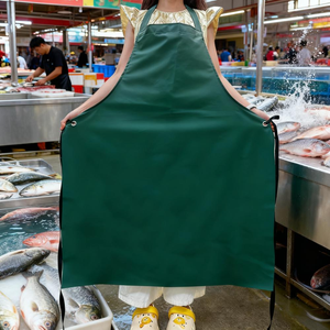 Tạp dề tùy chỉnh logo bền không thấm nước nhà bếp butcher của tạp dề Vinyl PVC một tạp dề cho phụ nữ - Product Image 1