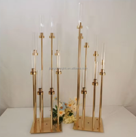 Nouveauté : Centre de table de mariage moderne en cristal, métal doré et acrylique, couleurs personnalisables, luxe, simple, décorations de table intérieures