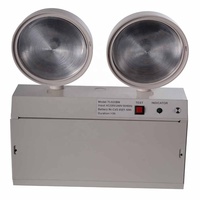 Lampe d'urgence double à LED murale, fonctionnant sur piles, rechargeable, avec 3 heures d'autonomie