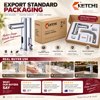 Robinet de lavabo en acier inoxydable, mitigeur de salle de bain eau chaude et froide, robinet de lavabo pour la maison, robinet US EU
