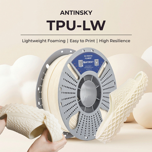 เส้นพลาสติก Antinsky TPU 90A-LW สำหรับเครื่องพิมพ์ 3 มิติ เรียบเนียน เงางาม น้ำหนักเบา ขึ้นรูปง่าย พิมพ์ได้ง่าย ขนาด 1.75 มม. น้ำหนัก 0.9 กก./ม้วน คุณภาพสูง - Product Image 2