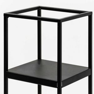 Support à plantes à 2 niveaux en acier carbone noir pour intérieur, rangement domestique - Product Image 2