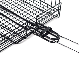 Cast Iron Barbecue <strong>Grill</strong> Basket Portable BBQ <strong>Grill</strong> Net for Fish Steak <strong>Vegetable</strong> - Product Image 3