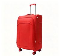 Erweiterbarer Wasserdichter Roter Oxford-Stoff Multi-Taschen Geräuscharmer Spinner-Rad Trolley-Koffer