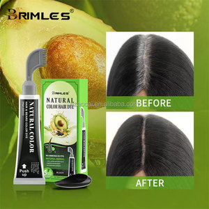 Tinte Capilar Negro Herbal Semipermanente Orgánico Natural <span class=keywords><strong>2</strong></span> en 1 de Marca Privada, Fabricación China OEM, con Peine para Mujeres - Product Image 2