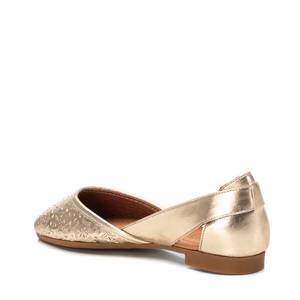 Ballerines pour femmes Carmela 161584, chaussures plates dorées - Product Image 3
