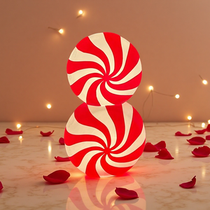 Décorations de Noël en plastique PP moulé par soufflage, bonbons personnalisés, écologiques, colorés, sculptures de bonbons, design pour l'extérieur, décorations de fêtes - Product Image 2
