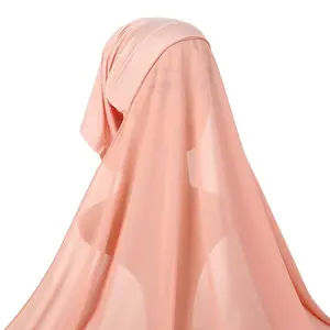HC-166New热卖多色领带帽纯色珍珠雪纺女式套装一个方便穆斯林头带头巾穆斯林妇女