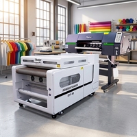 Imprimante DTF Yinstar 60 cm pour textile numérique, machine d'impression de t-shirts A2, logo de casquette, 2 têtes I3200, machine à secouer la poudre