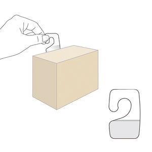 Attaches adhésives imperméables de type J-Hook en matériau PET pour une promotion et une organisation efficaces dans les épiceries et les supermarchés - Product Image 2