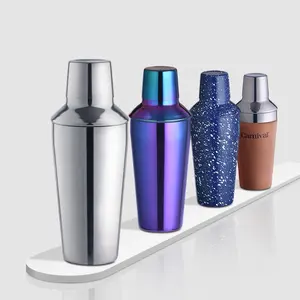Stainless Cocktail OUYADA Factory Direct Wholesale Price 750ml Luxury Deluxe Leather Cover Stainless Steel Cocktail Pour Shaker