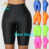 Women's High Waist Yoga Pants Gym Slim Active Sports Fitness Solid Color Sexy Skinny Biker Shorts Ready To Ship