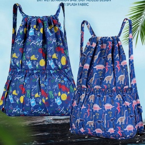 Fashion Floral Printed Design Backpack Draw <b>String</b> Sports Custom Logo Nylon Polyester <b>Bag</b> Waterproof Drawstring <b>Bag</b> Gym Backpack - Product Image 1