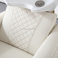 Ensemble moderne de fauteuil et bac à shampoing pour salon de beauté et barbier, fauteuil inclinable pour lavage de cheveux