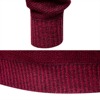 Pull en polyester tricoté personnalisé OEM pour homme, col montant, doublure polaire, couleur unie, style décontracté d'affaires, épais et lourd, idéal pour l'hiver