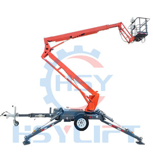 10m 12M 14M 16M 200kg skylift kéo phía sau Cherry picker Boom Lift Trailer gắn khớp nối trên không nâng - Product Image 1