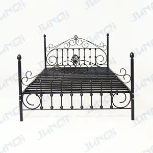 Lit king size en métal de haute qualité pour hommes, meubles de chambre à coucher, lits simples en fer en métal