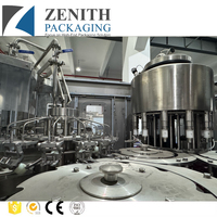 Machine de remplissage et de scellage d'eau en bouteille entièrement automatique trois-en-un / Fonctionnement efficace et peu encombrant / Précision élevée de 1 mm