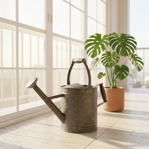 Regadera con mango para jardín al aire libre, suministros de agua con acabado rústico antiguo de bronce, decoración moderna, grande - Product Image 2