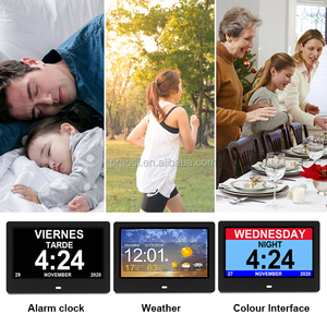 Pros-reloj inteligente de 7 pulgadas con WiFi, calendario Digital de día, LCD, 16:9, días digitales, estación meteorológica, calendario de pared electrónico - Product Image 6