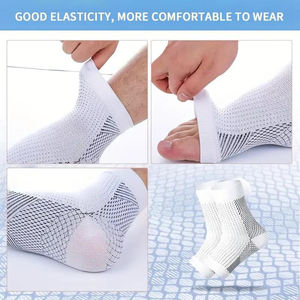 Chaussettes de compression unisexes à bout <span class=keywords><strong>ouvert</strong></span> pour fasciite plantaire avec soutien de la voûte plantaire et de la cheville, chaussettes de sport sans orteils - Product Image 5