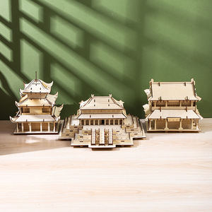 3D Wooden Famous Chinese Architecture Model Puzzle Kids Educational Assembly Toy Wholesale - Product Image 3