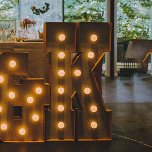 Cao cấp thép không gỉ bóng đèn sáng thư cho đám cưới bên tùy chỉnh thanh trang trí DC cung cấp điện - Product Image 3