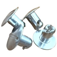 Nouveau fermoir Dzus 7/16" .600" en aluminium argenté avec tête de 1'' et verrouillage à 1/4 de tour, marque Foracing, pour pièces de voitures de course
