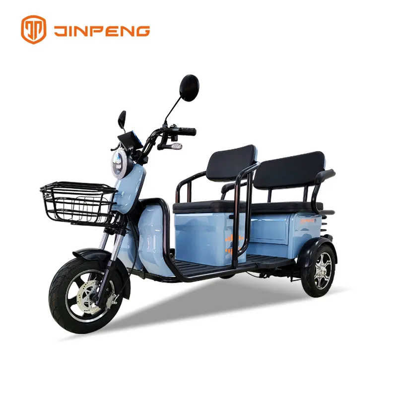 Transport de passagers à longue portée d'endurance Tricycle électrique à trois roues cyclomoteur CEE Tricycle 60V ouvert Wizcar A2