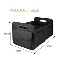 Boîte de rangement pliable et portable pour voiture, sac de rangement pour articles divers imperméable, sac de rangement multifonctionnel en tissu Oxford de grande taille pour bagages de voiture