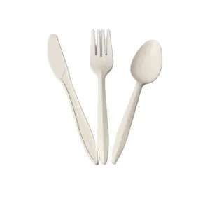 Biodegradable disposable compostable eco friendly food grade cutlery PSM fork