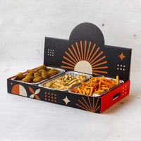 Boîte d'emballage alimentaire à emporter personnalisée avec poignée pour la restauration