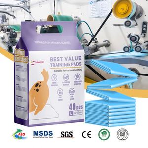 แผ่นรองฝึกสุนัขแบบรักษ์โลก สำหรับสุนัขขนาดเล็ก ราคาโรงงาน MOQ ต่ำ ซึมซับดีเยี่ยม ขายส่ง - Product Image 1