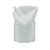 Sachet souple mat personnalisé avec logo, recyclable, à bec verseur, pour emballage de recharge, avec bouchon à bec, vente en gros