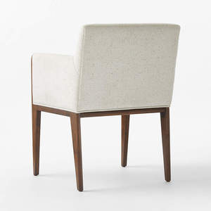 Set Tavolo da Pranzo in Legno con Piano in Marmo dal Design <span class=keywords><strong>Modernista</strong></span> e 6 Sedie Imbottite - Product Image 3