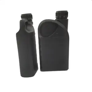 Hot sale plastic jerry can design black empty PE motor oil engine oil bottle with Screw Cap