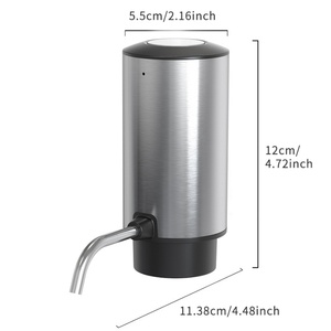ชุดอุปกรณ์เติมอากาศไวน์แบบชาร์จไฟได้ KLT Metal Stainless Steel พร้อมที่รินไวน์อัตโนมัติและเครื่องดีแคนเตอร์ไวน์ไฟฟ้าสำหรับงานปาร์ตี้ - Product Image 5