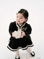 Ensemble deux pièces pour bébé fille : veste en tweed à franges avec col boutonné et jupe plissée à taille élastique – Tenue élégante pour tout-petits