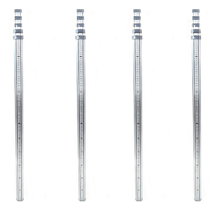 Mire de nivellement télescopique en aluminium double face avec échelle métrique et impériale pour la construction et la topographie - Product Image 2