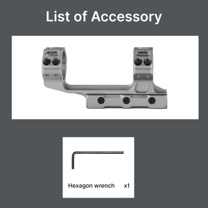 Support de lunette cantilever BANGBANG, support de lunette pour tube de 30 mm avec monture de 20 mm, hauteur centrale de 1,4 po, espacement de 2,8 po pour les sports de plein air (gris) - Product Image 5