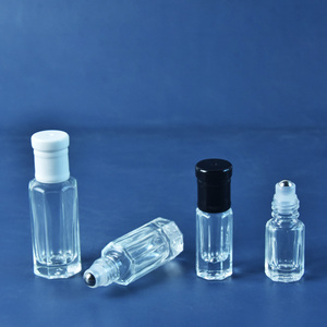 Anpassbare 3ml/6ml/12ml Transparente Schlanke Achteckige Glas-Kosmetikflasche für Parfüm und Ätherische Öle mit Leicht zu Öffnendem Deckel, Marke <span class=keywords><strong>YAFU</strong></span> - Product Image 4