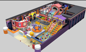 Équipement de terrain de jeu intérieur pour enfants : Château gonflable personnalisé, piscine à balles et toboggan avec clôture – Vente en gros - Product Image 1