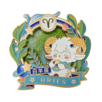Aimant de réfrigérateur personnalisé en métal plaqué, imprimé UV, écologique, thème Constellation Capricorne, souvenir, vente en gros usine