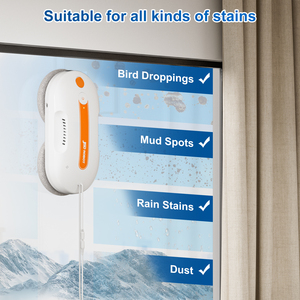 Robot <span class=keywords><strong>lave</strong></span>-vitres intelligent pour maison connectée, télécommandé par application, avec moteur sans balais, pour le nettoyage domestique - Product Image 4