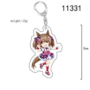 Mignon Anime Umamusume <span class=keywords><strong>Pretty</strong></span> <span class=keywords><strong>Derby</strong></span> Porte-clés Semaine Spéciale Silence Suzuka Tokai Teio Cosplay Jeu Chiffres Pendentif Porte-clés En Métal - Product Image 6