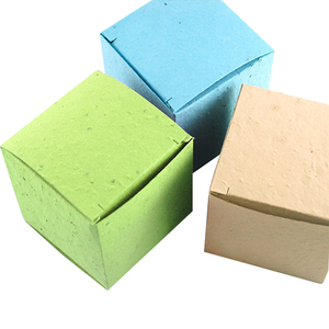 Factory Wholesale Eco-friendly Seed Paper Candle Jar Boxes Custom Plantable Seed Paper Packaging Box with Your Logo