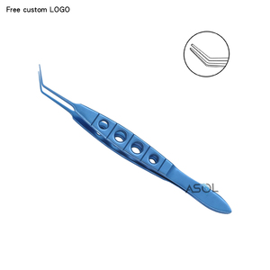 Instrumen Titanium bedah mata mikro pinset Tc Tang lensa kelman-mcpherson - Product Image 1