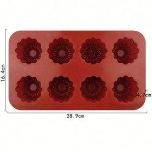 Moule à gâteau en silicone écologique personnalisé avec logo, 8 cavités en forme de gueule, pour la fabrication de savon, bac à glaçons, bougies, bonbons, pâtisserie, usage domestique, OEM/ODM - Product Image 2
